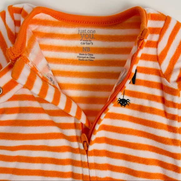 Carter’s Halloween Onesie Newborn Orange/White - Picture 3 of 6